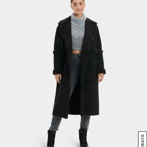 UGG TAKARA LONG FAUX SHEARLING TWINFACE COAT